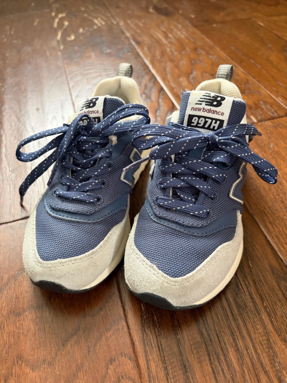 New Balance Kids 997H Navy and Gray Casual Sneakers